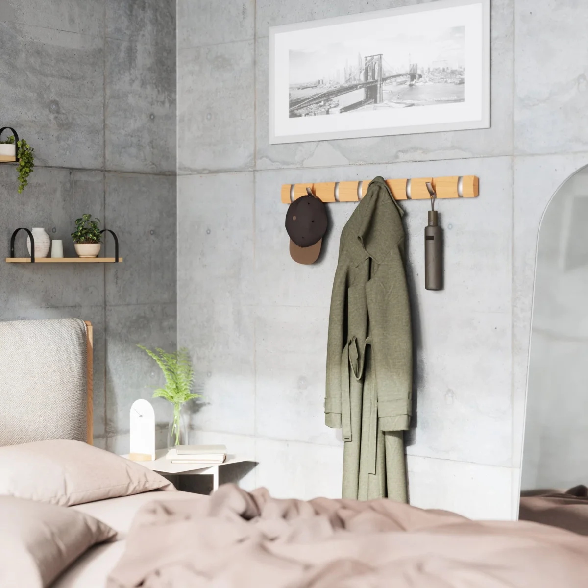 Umbra Flip Kapstok 8 hook - naturel hout - Afbeelding 4