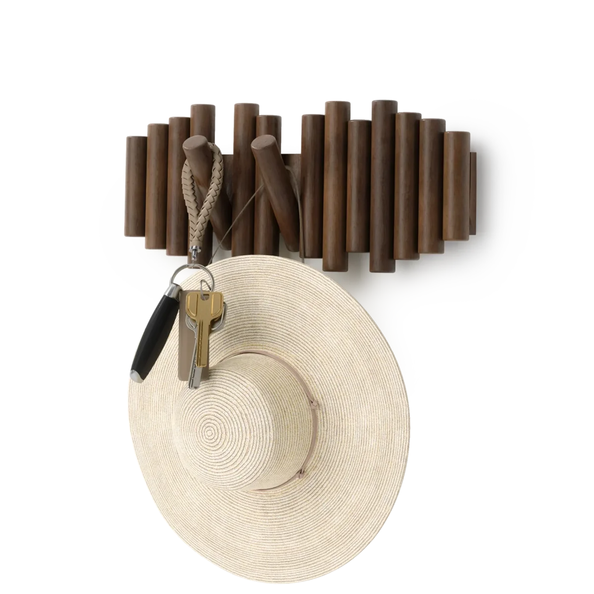 Umbra Picket Wandhaak 5-delig - Aged Walnut - Afbeelding 2