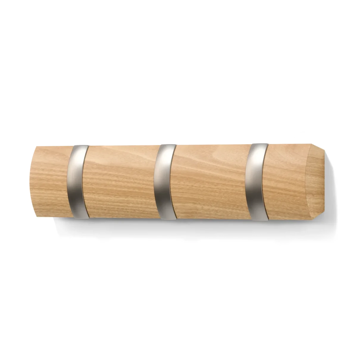 Umbra Flip Kapstok 3 hook - naturel hout