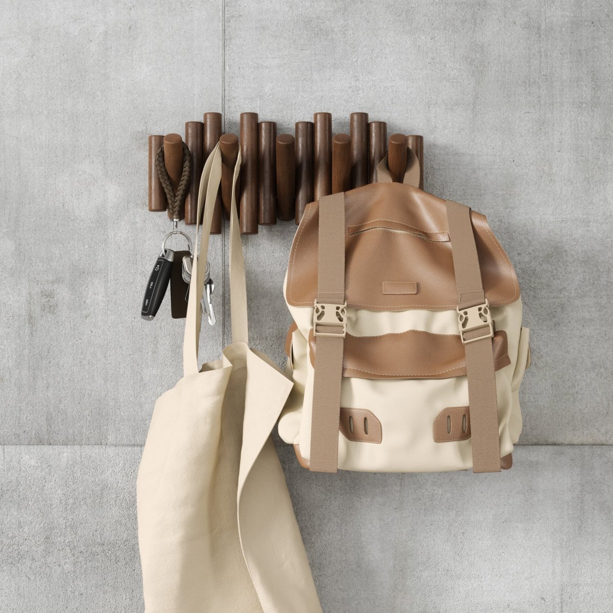 Umbra Picket Wandhaak 5-delig - Aged Walnut - Afbeelding 5